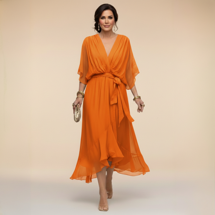 Monica – V-Neck Flowing Dress
