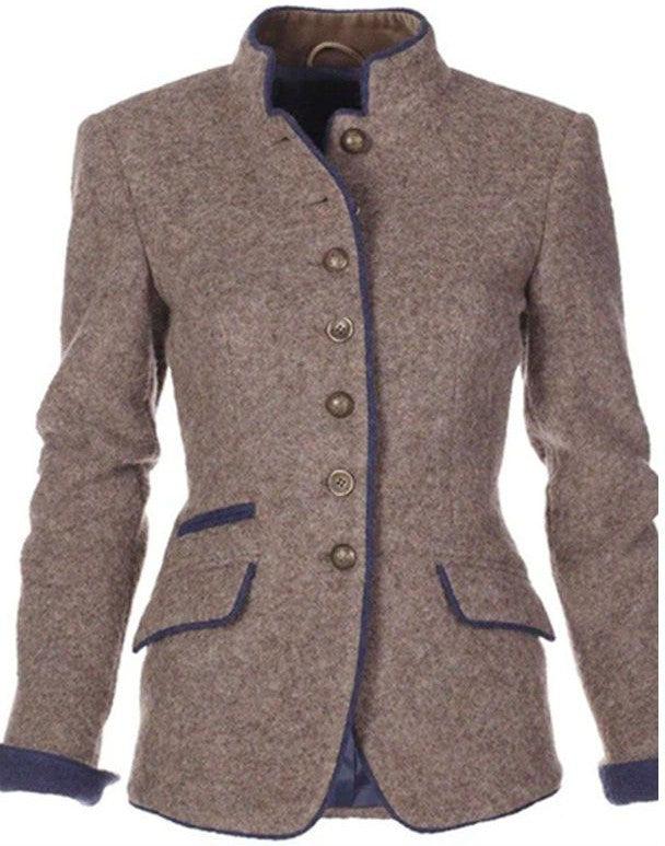 Adelaide | Wool-Blend Stand-Collar Jacket