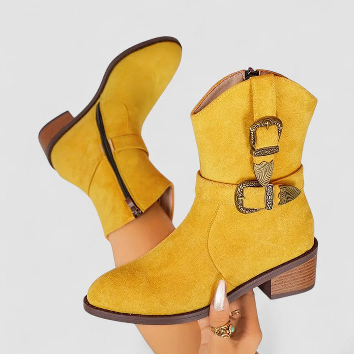 Rosa Western Comfort Boots – Yellow