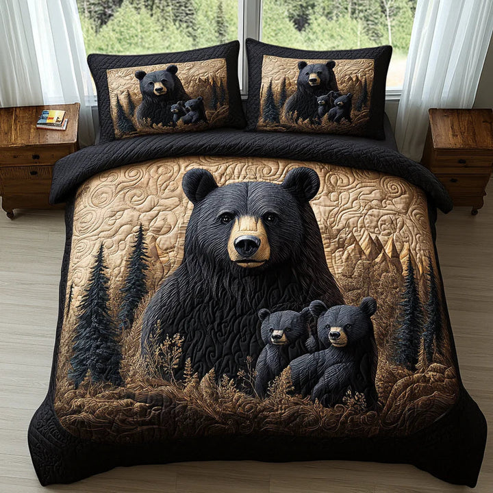 Wildlife Lodge 3-Piece Quilted Bedding Set