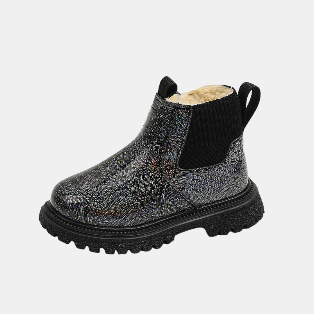 Tilly Girls' Glitter Faux Fur Lined Chelsea Boots