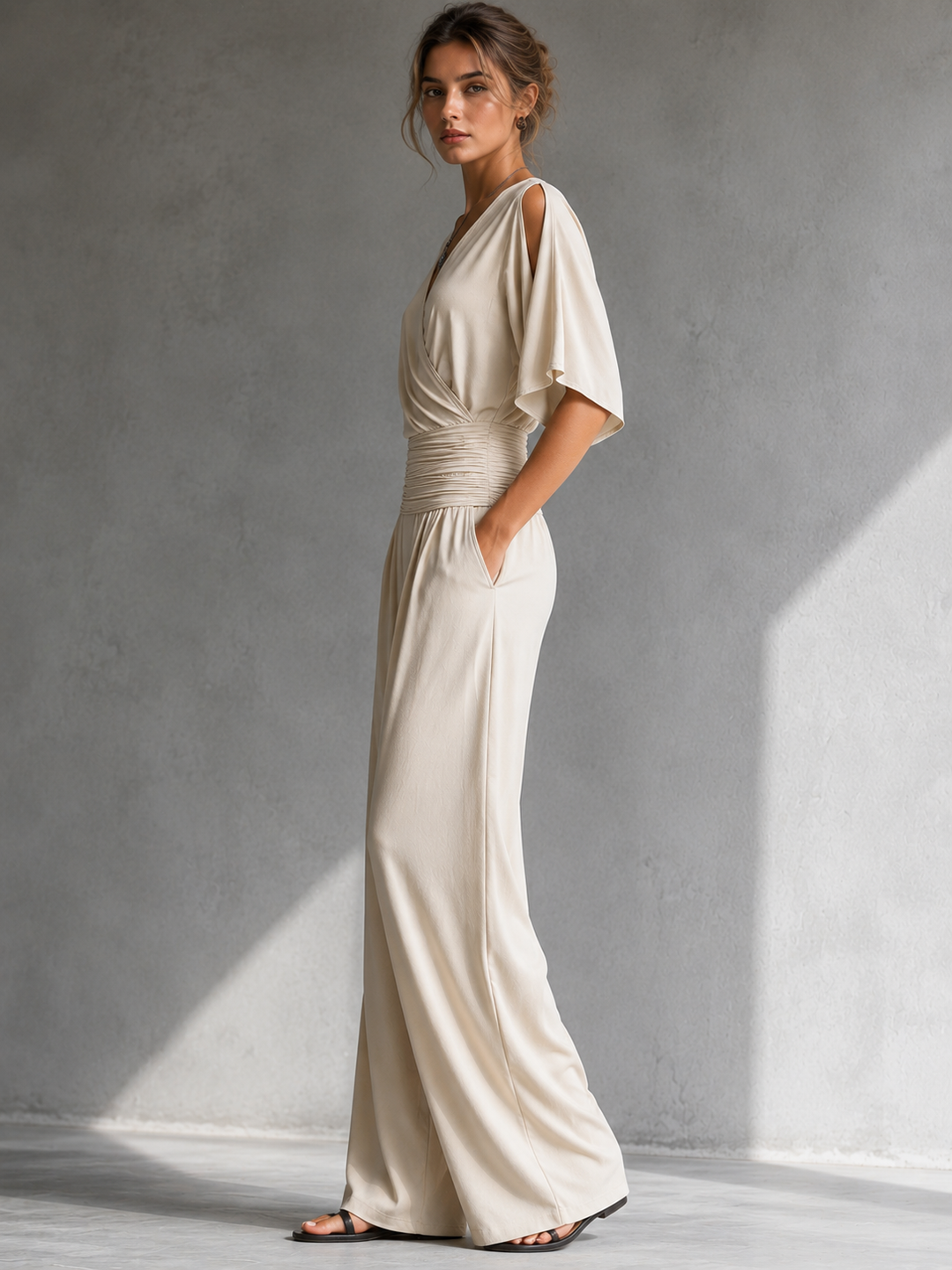 Alia – Wrap-Effect Wide-Leg Set