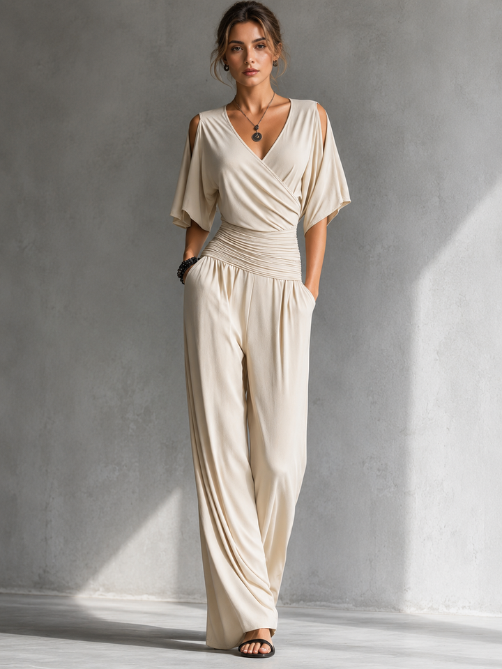 Alia – Wrap-Effect Wide-Leg Set