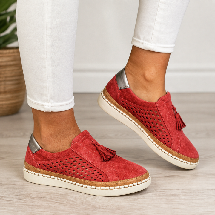 Christine Orthopedic Comfort Loafers - Red