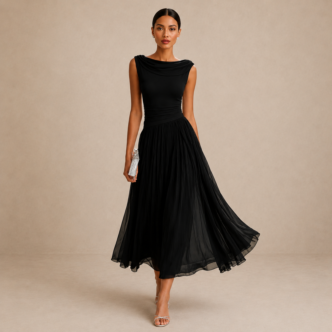 Iselle | Pleated Midi Dress