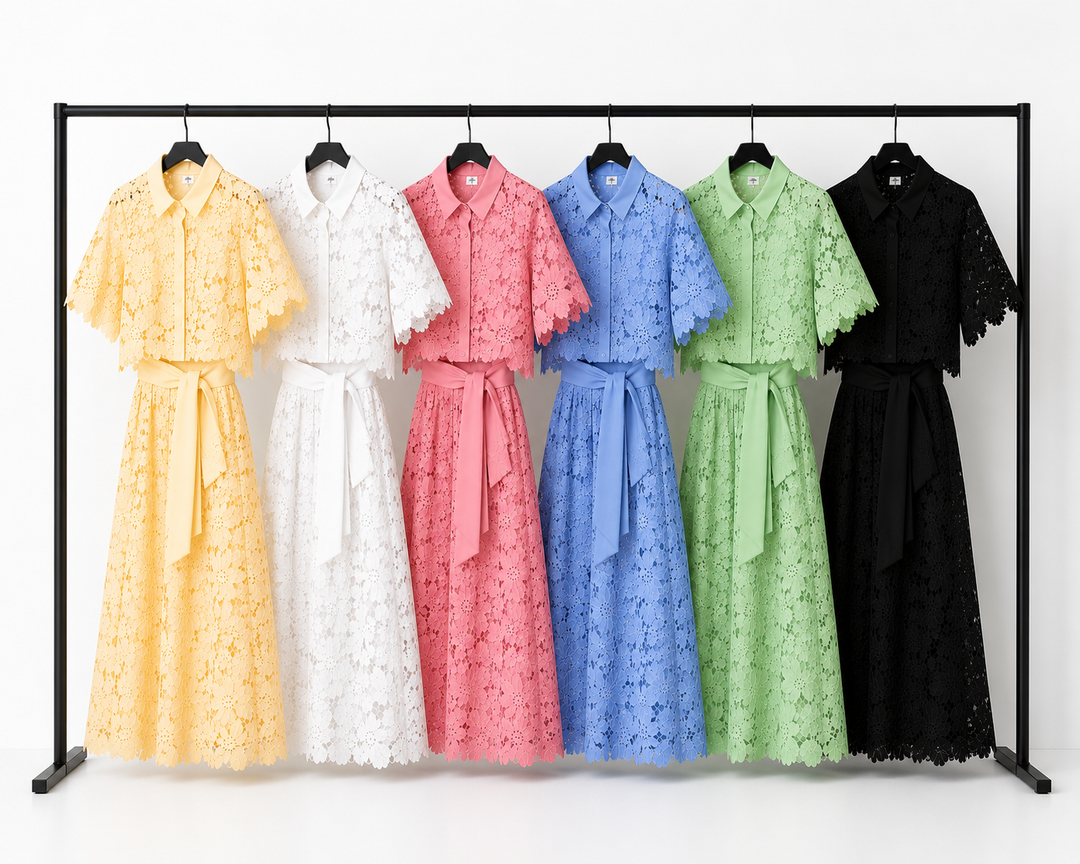 Margot – Lace &amp; Embroidered Two-Piece Set