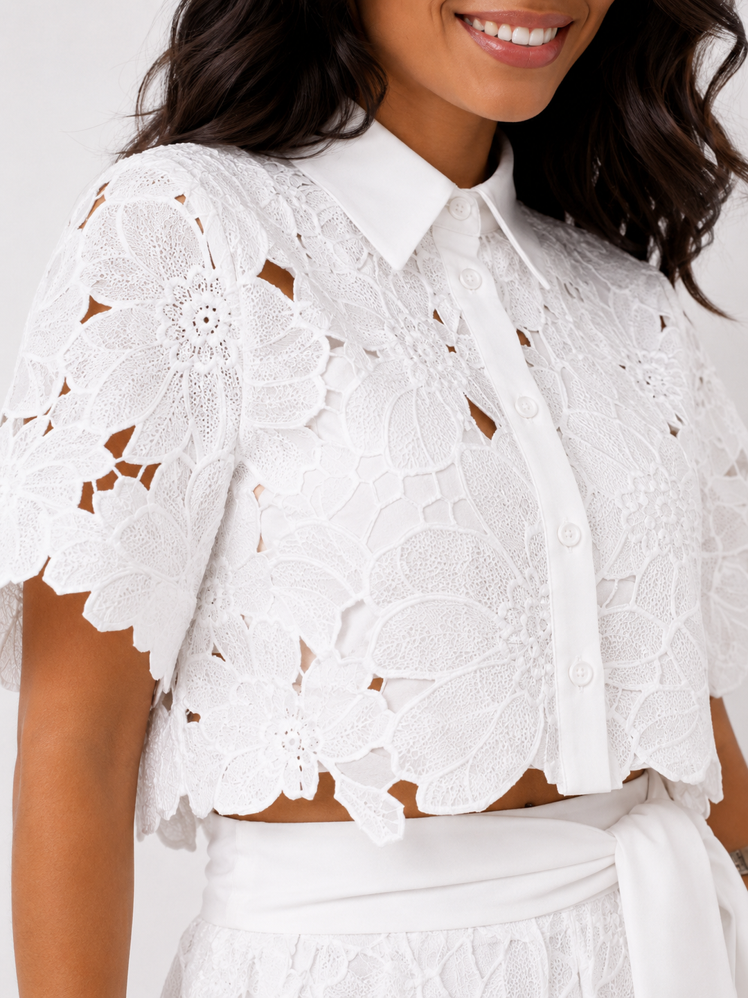Margot – Lace &amp; Embroidered Two-Piece Set