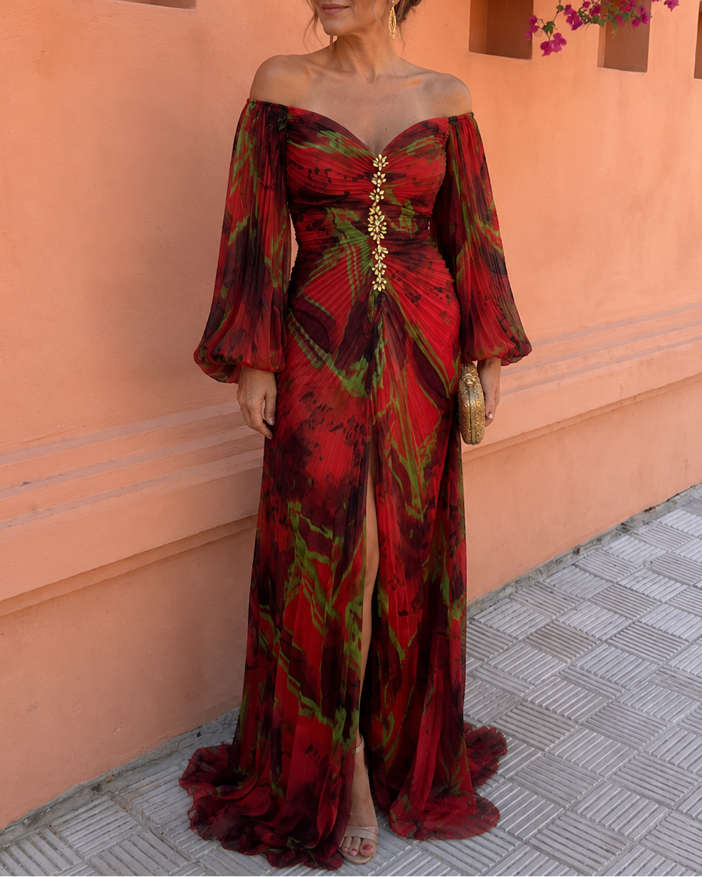 Diletta Maxi Dress - Red