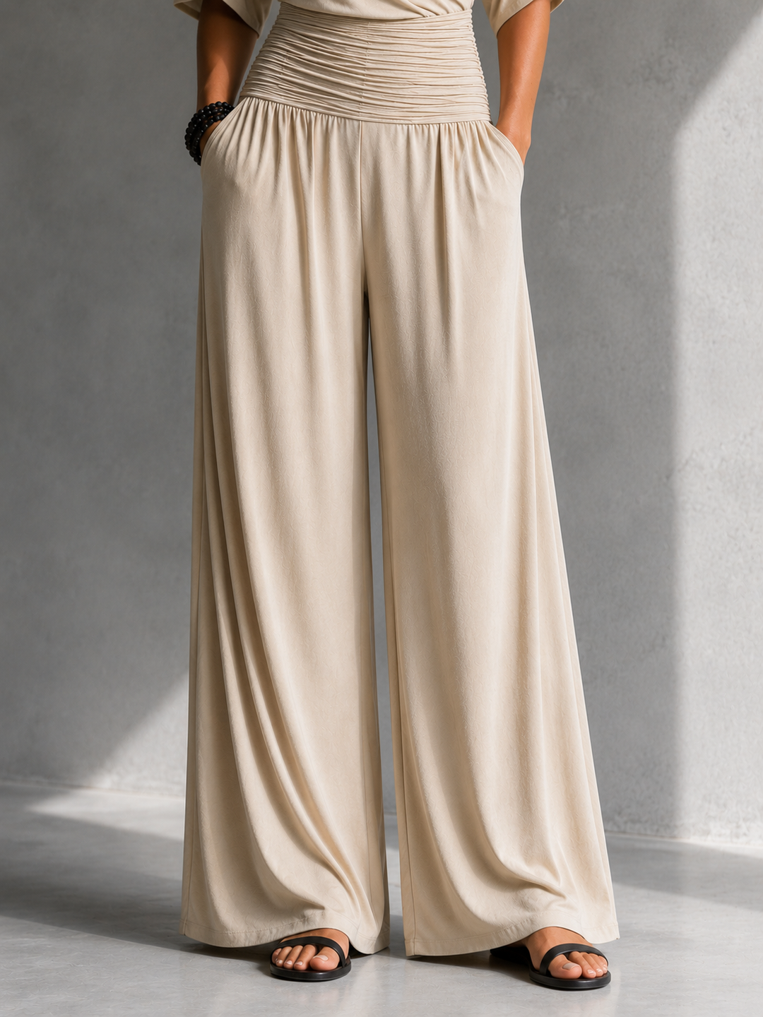 Alia – Wrap-Effect Wide-Leg Set