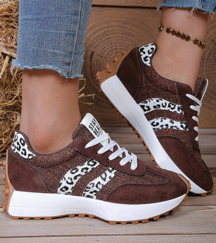 Marie Orthopedic Sneakers - Brown Leopard