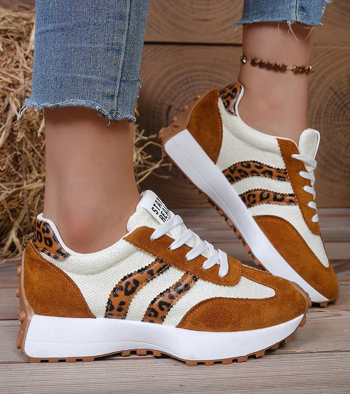 Marie Orthopedic Sneakers - Beige Leopard