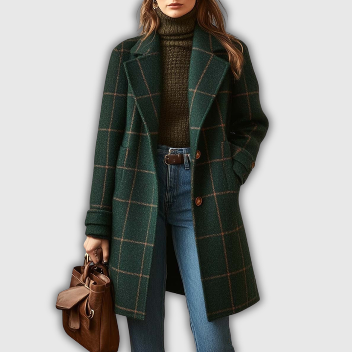 Harriet | Checked Wool-Blend Coat