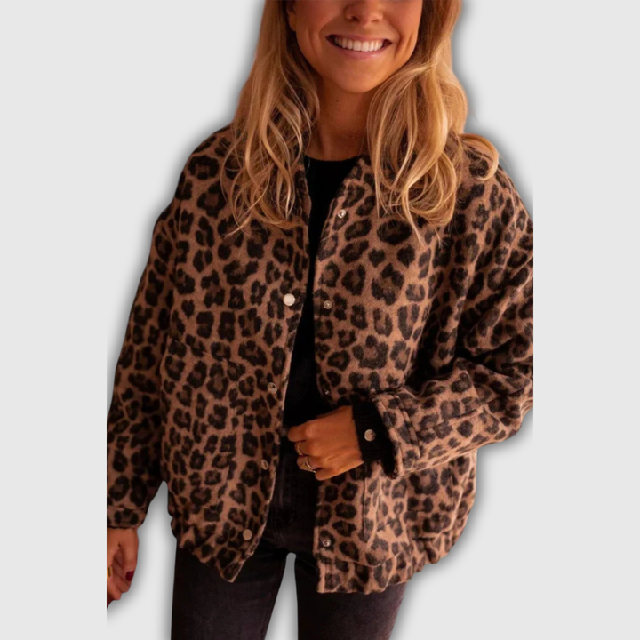 Rosalind | Leopard-Print Button Jacket