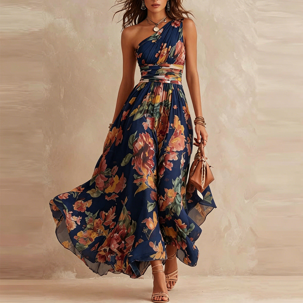 Aurora One-Shoulder Floral Dress
