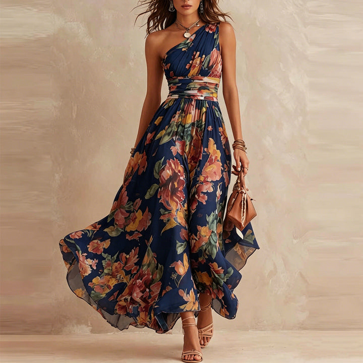 Aurora One-Shoulder Floral Dress