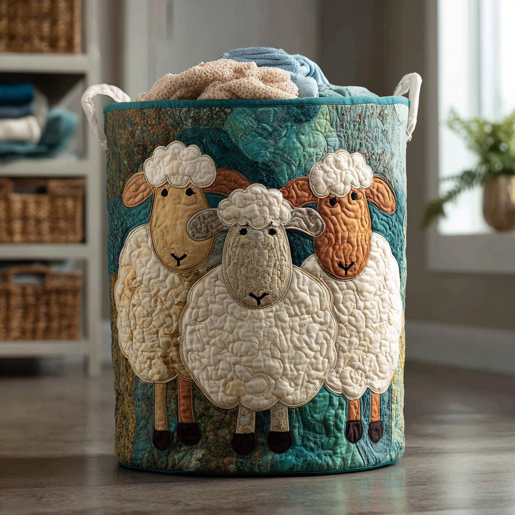 Bella Quilted Laundry Basket
