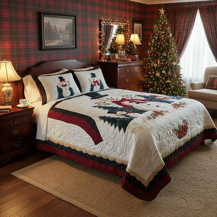 Winter Friends 3-Piece Quilted Bedding Set
