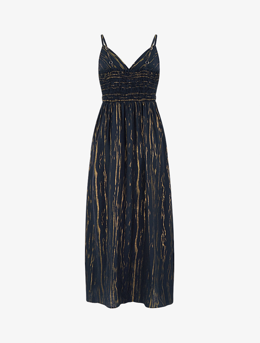 Aurora – Iridescent Empire Waist Maxi Dres
