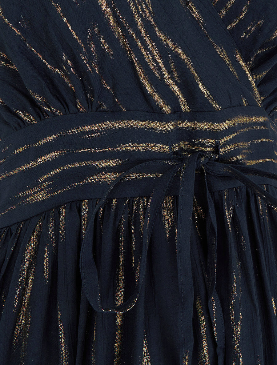 Aurora – Iridescent Empire Waist Maxi Dres