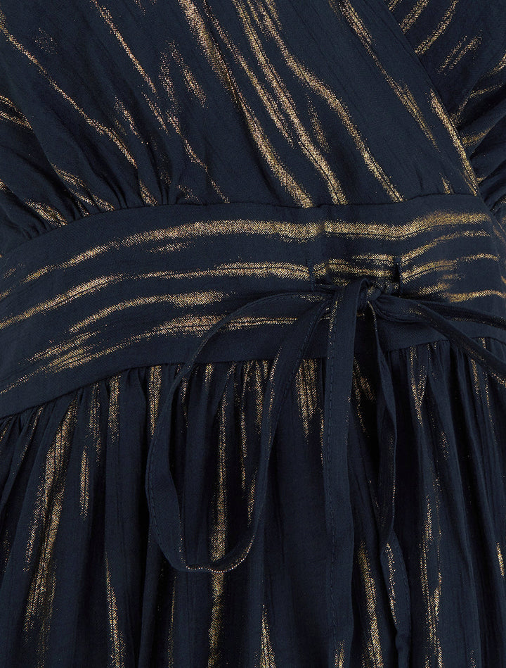 Aurora – Iridescent Empire Waist Maxi Dres