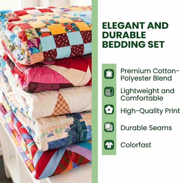 Santa's Workshop 3-Piece Quilted Bedding Set