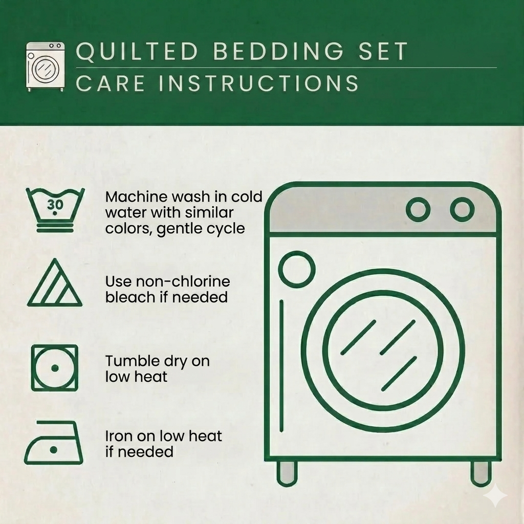 Forest Harmony 3-Piece Quilted Bedding Set