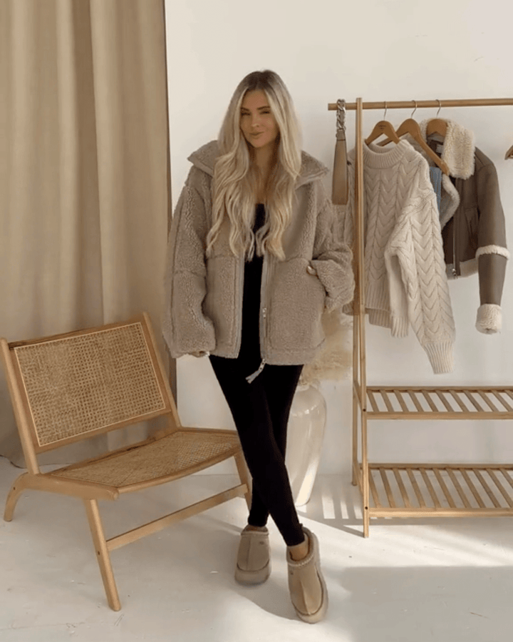 Elsie | Teddy Fleece Zip Jacket