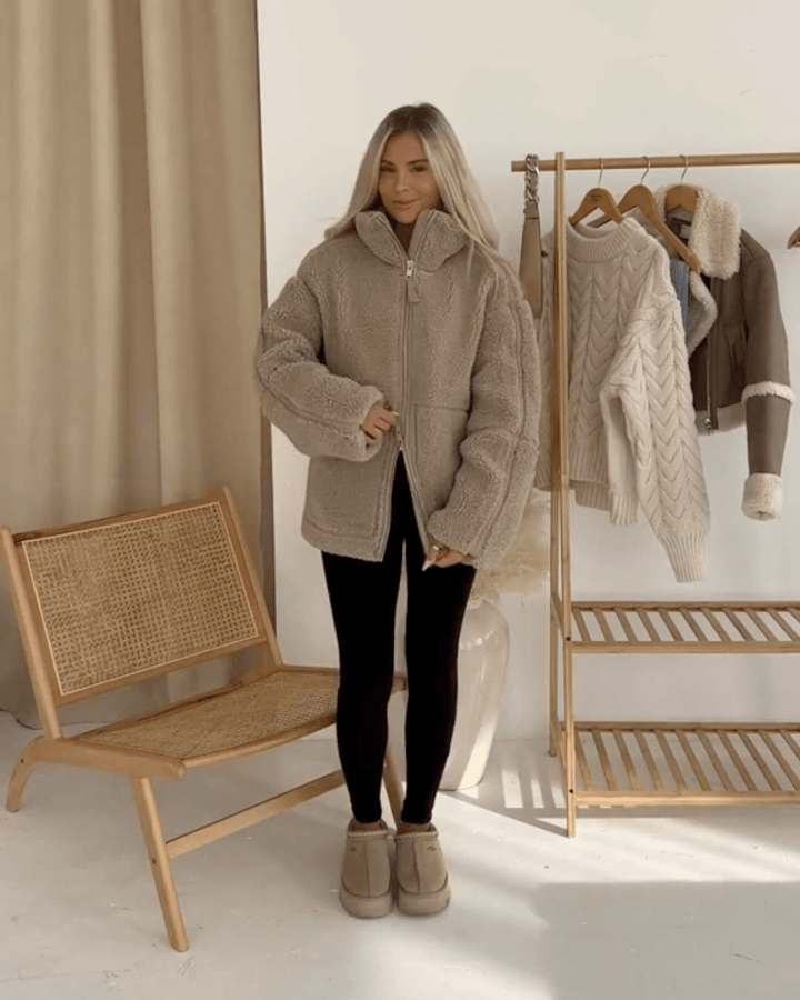 Elsie | Teddy Fleece Zip Jacket