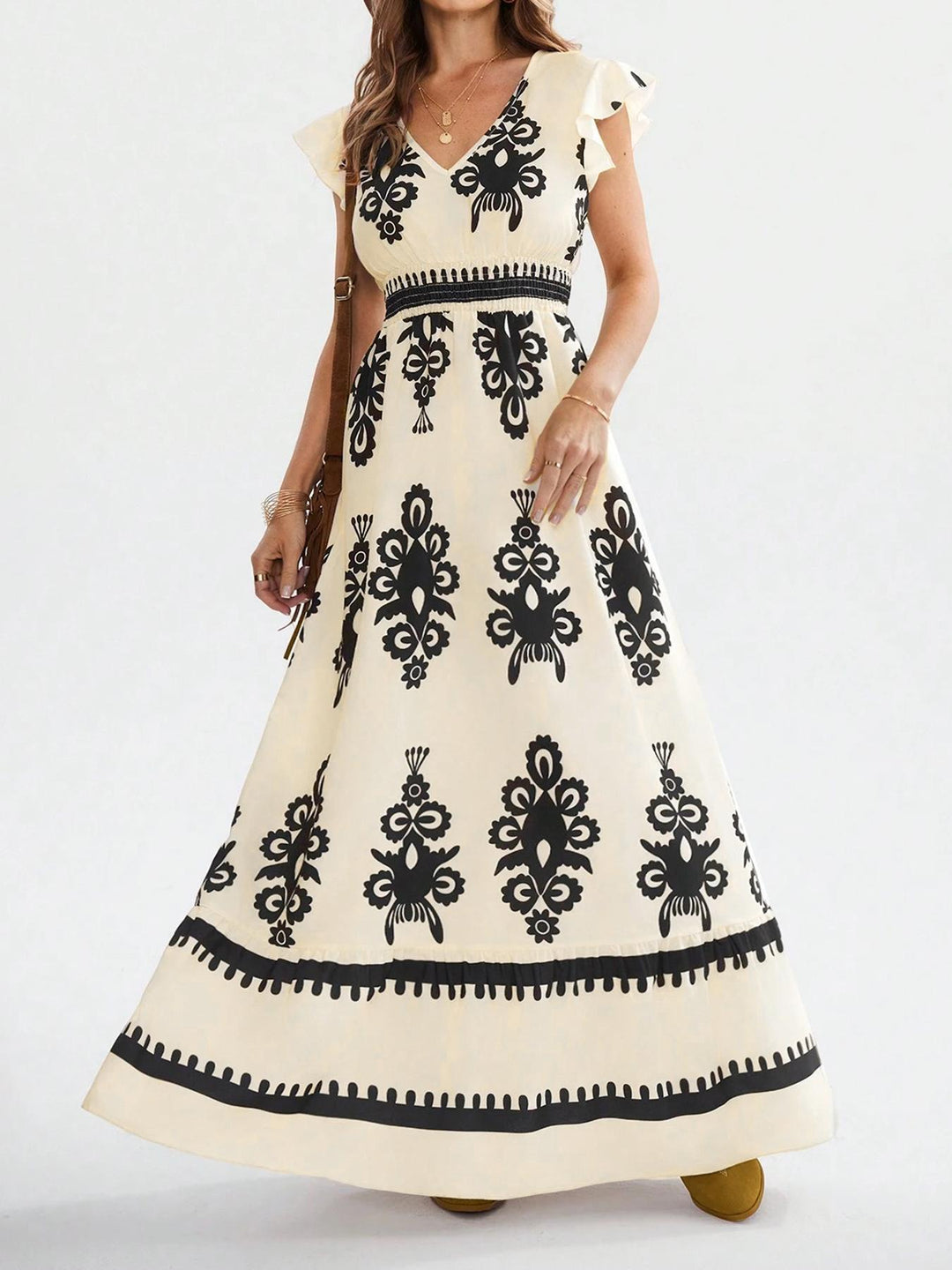 Canda Flattering Elegant Maxi Dress