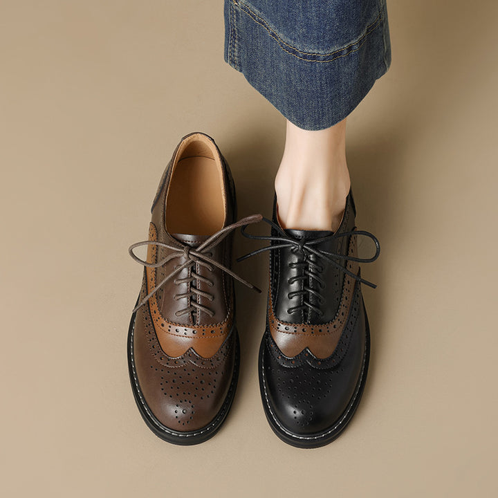 Hazel Vintage Wingtip Brogue Shoes