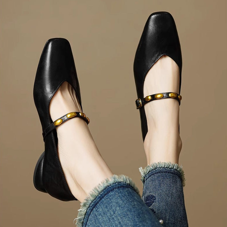 Zyra Leather Flats