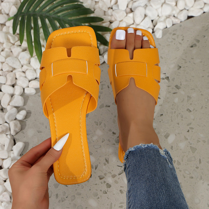 Flip-Flop Sandals - Earthy Yellow