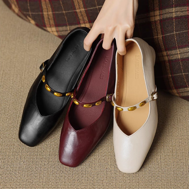 Zyra Leather Flats