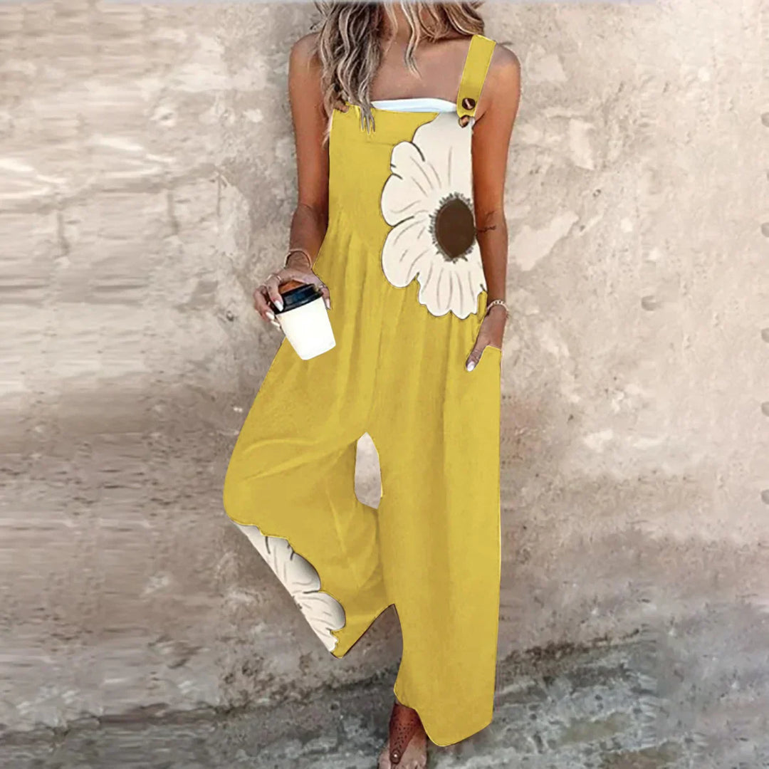 Yvette Bohemian Floral Contrast Jumpsuit