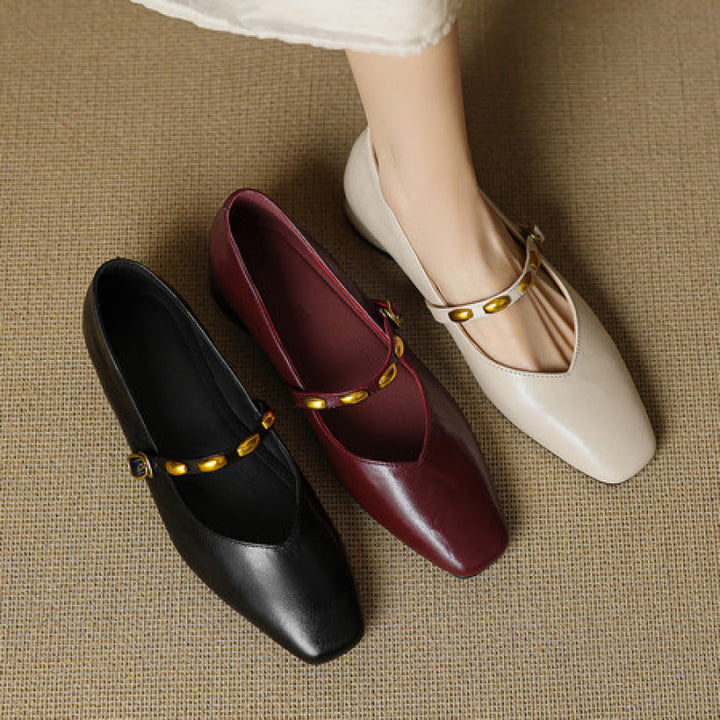 Zyra Leather Flats
