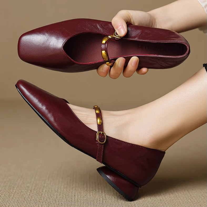 Zyra Leather Flats