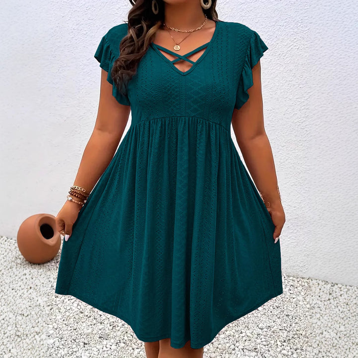 Phoebe – V-Neck Ruffle Dress