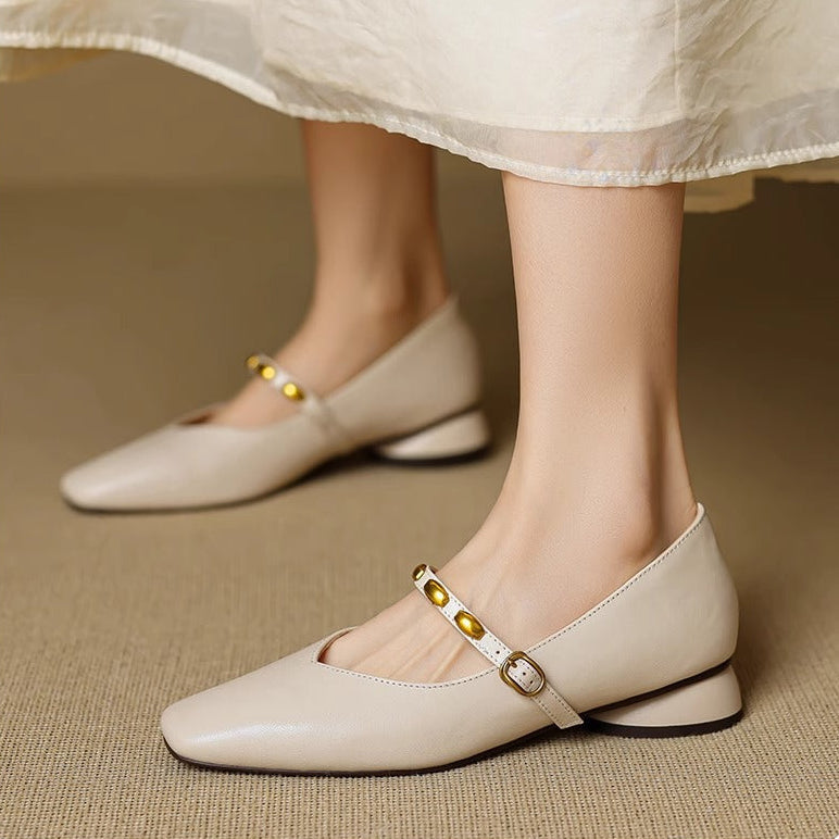 Zyra Leather Flats