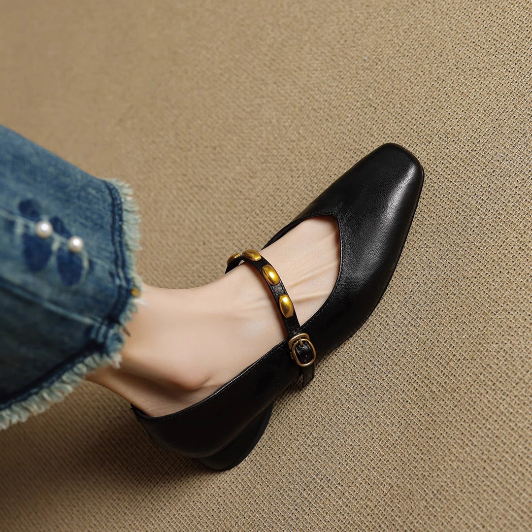 Zyra Leather Flats