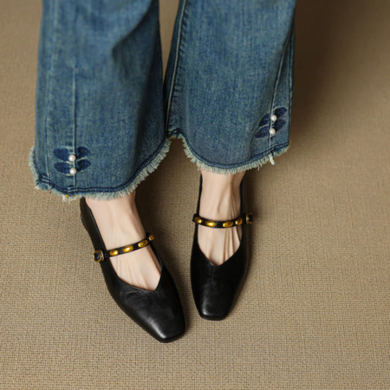 Zyra Leather Flats