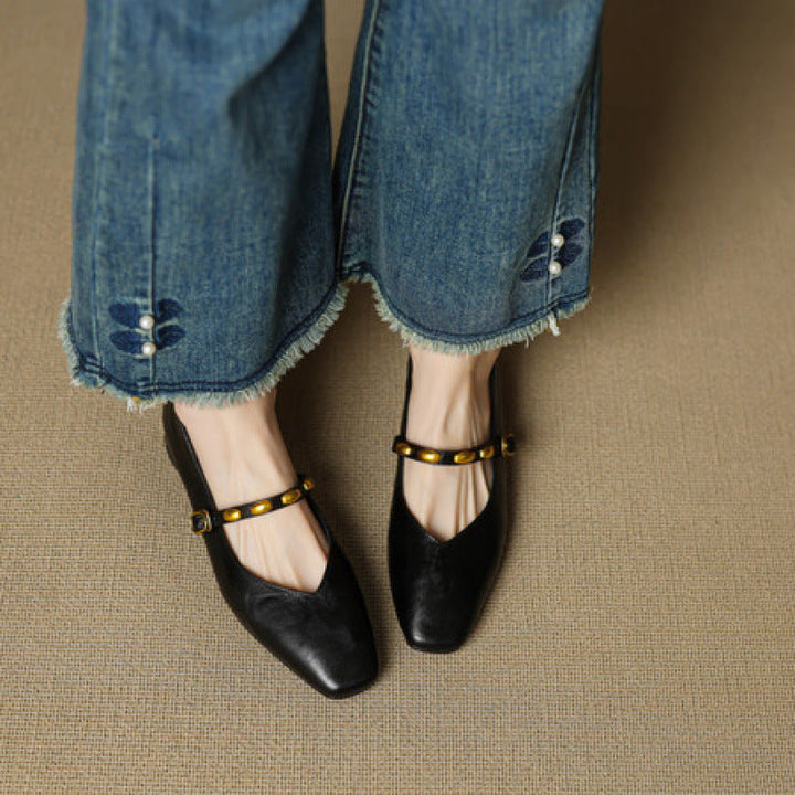 Zyra Leather Flats