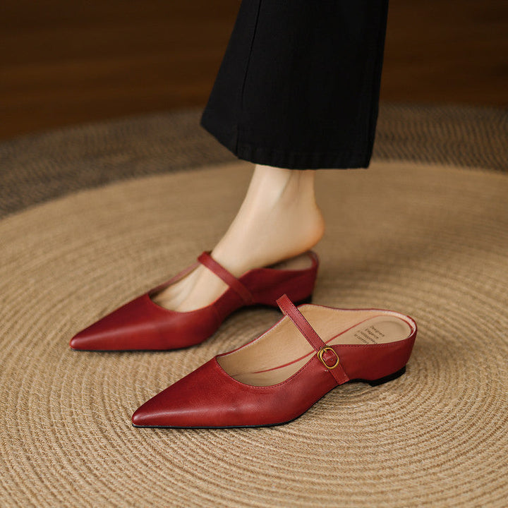 Neok Genuine Leather Mules