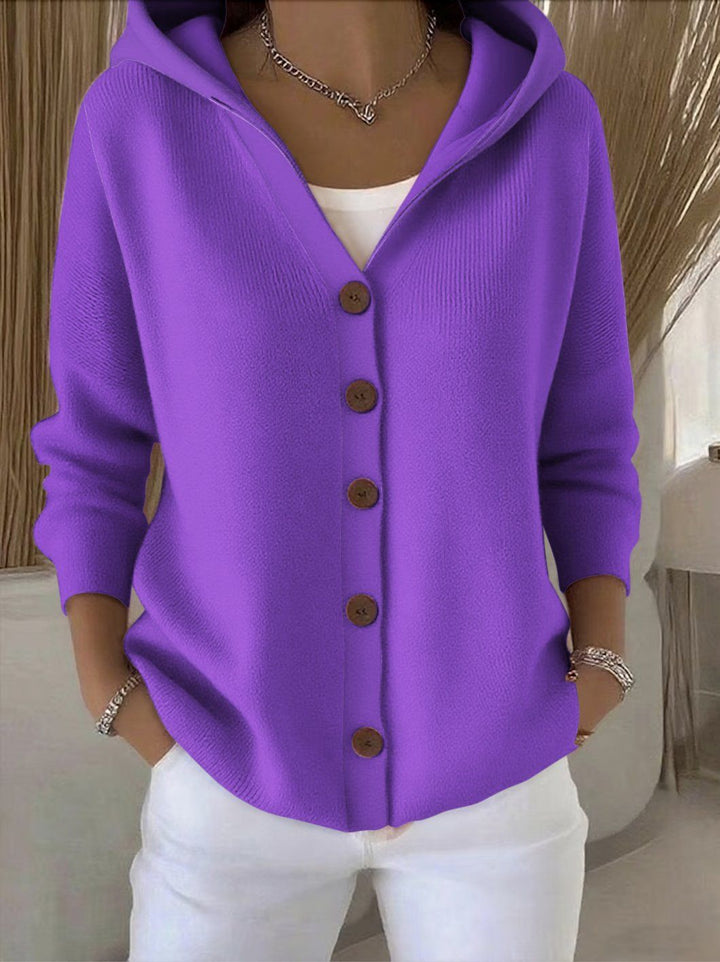 Zoé Soft Hooded Knit Cardigan