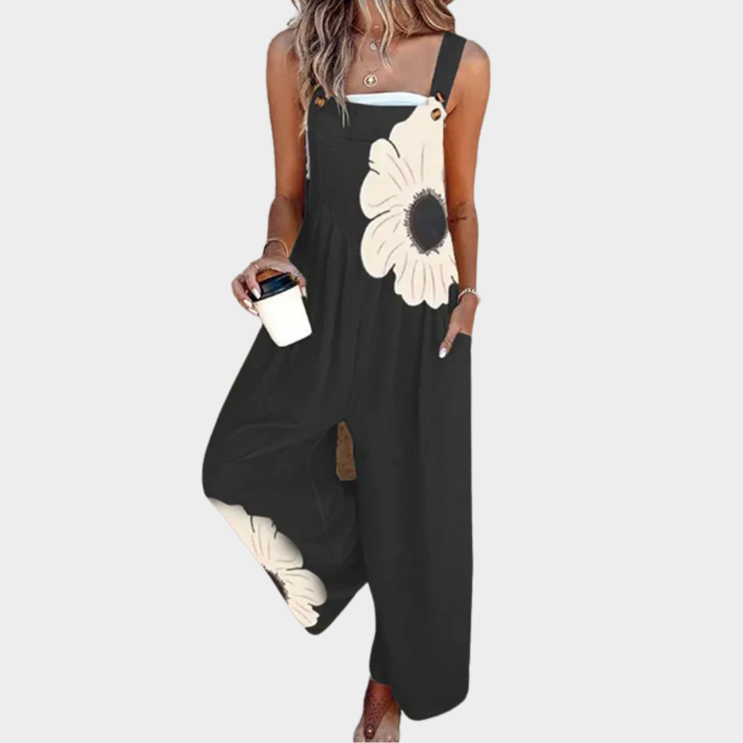 Yvette Bohemian Floral Contrast Jumpsuit