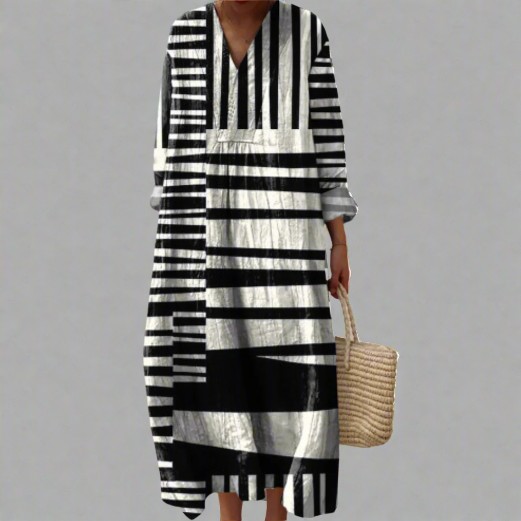 Doris Elegant Geometric Dress