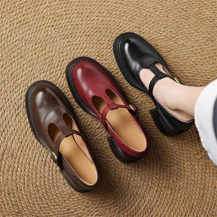 Bettina Chunky Block Heel Mary Jane Pumps
