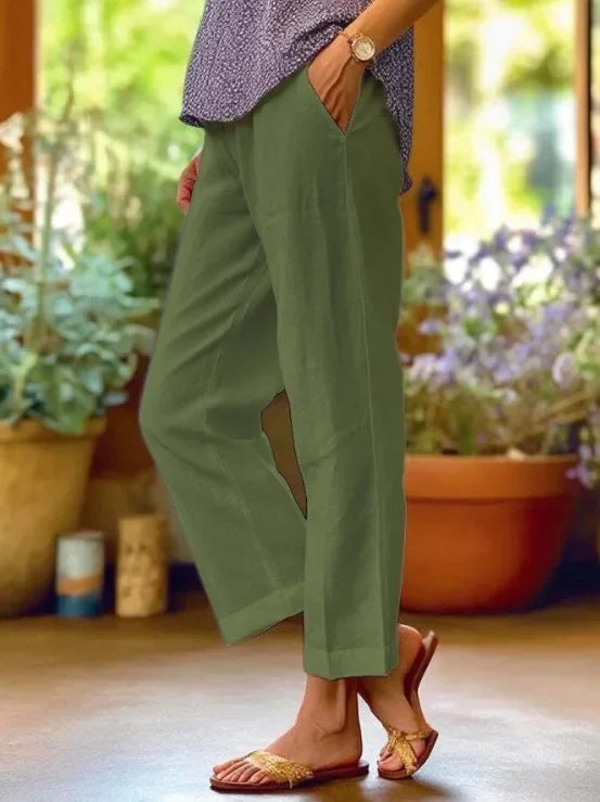 Beth Cotton-Linen Trousers