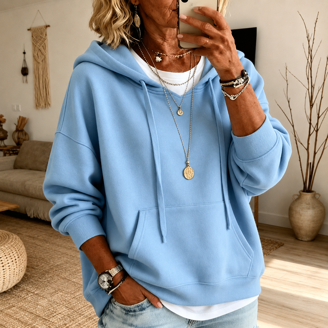 Ines Oversized Hoodie – Sky Blue