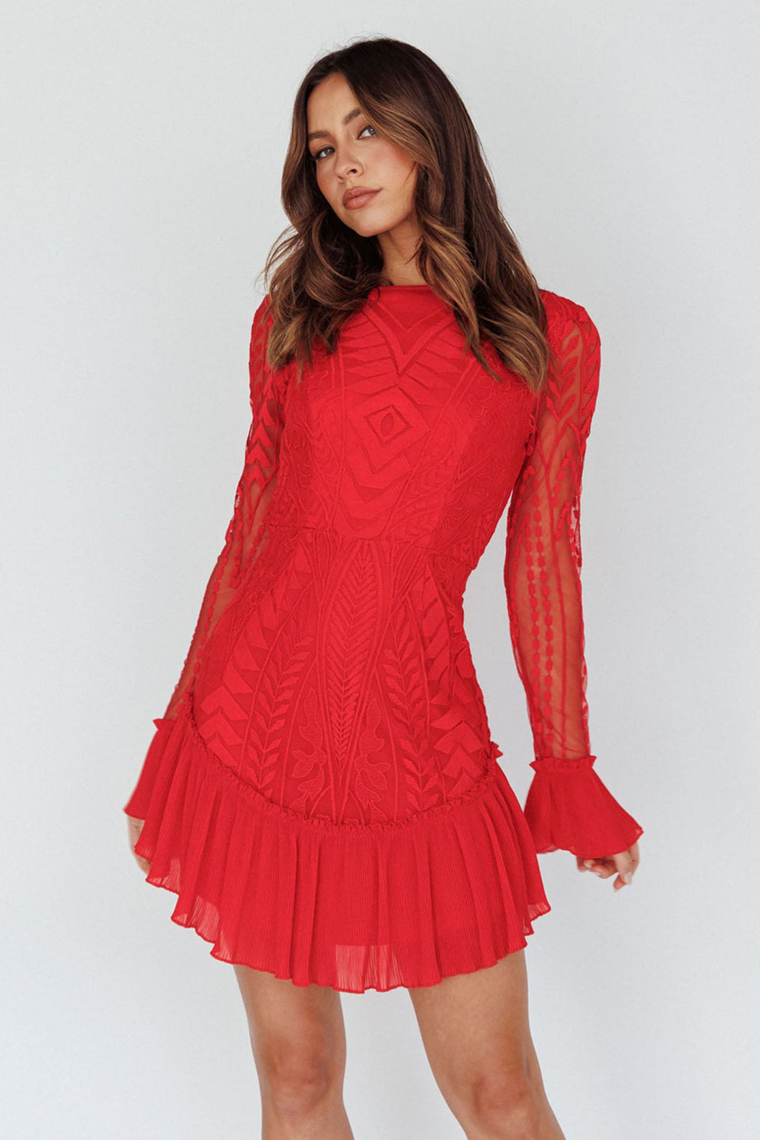 Julie Long Sleeve Mini Dress