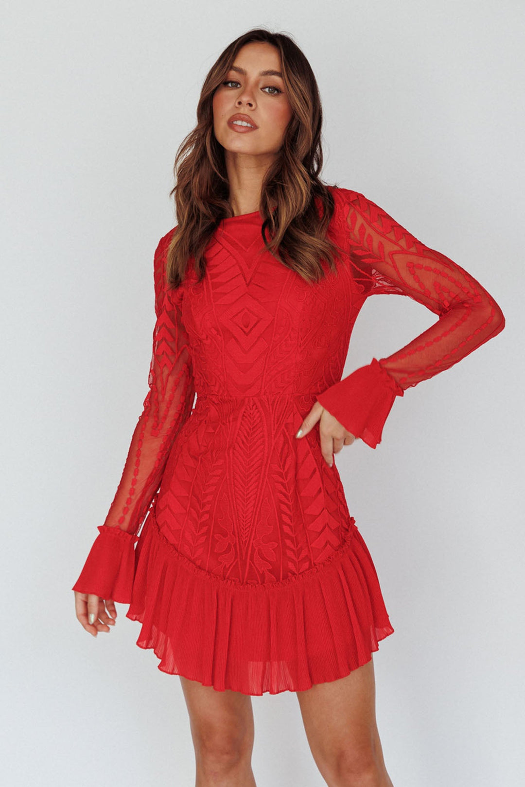 Julie Long Sleeve Mini Dress